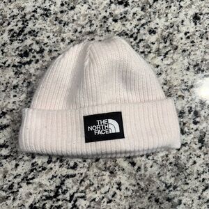 The North Face White knit Beanie